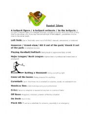 English Worksheet: Baseball Idioms