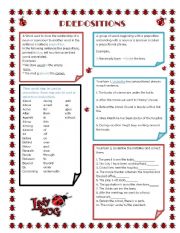 English Worksheet: PREPOSITIONS