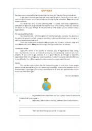 English Worksheet: Gap Year 11th form