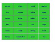 English Worksheet: Antonyms memory game