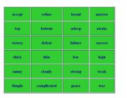 Antonyms memory game