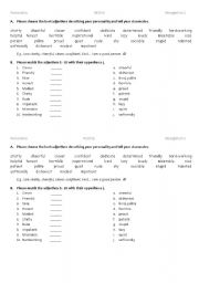 English worksheet: people