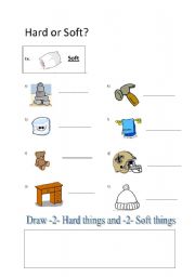 English worksheet: Hard versus Soft