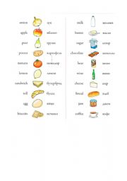 English Worksheet: Food