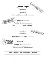 English Worksheet: Seven Days