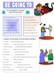 English Worksheet: BE GOING TO