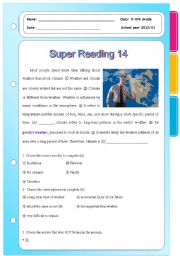 English Worksheet: Super Reading Series 14. 