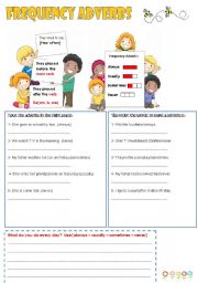 English Worksheet: frequency adverbs