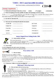 English Worksheet: VIDEO: 2011s MOST INCREDIBLE INVENTIONS