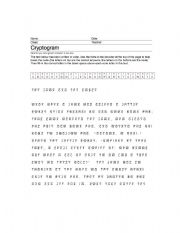 English Worksheet: Crypto: The Lion and the Mouse