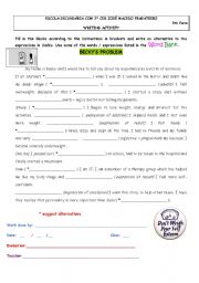 English Worksheet: Teens and body image