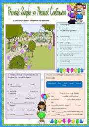 English Worksheet:          Present Simple / Present Continuous 