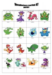 English Worksheet: What does the monster look like?