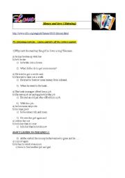 English Worksheet: Listening: Money and love