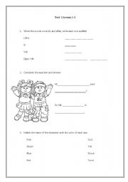 English worksheet: Test for elemenary school (presentation)