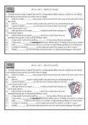 English Worksheet: Relative Clauses