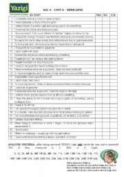 English Worksheet: Mind Quiz: Which side of your brain do you use most?