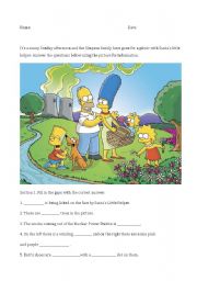 English Worksheet: Simpsons Worksheet