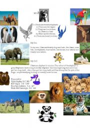 English Worksheet: My zoo