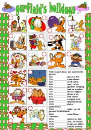 English Worksheet: garfields holidays