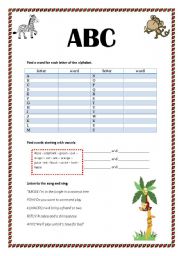 English worksheet: Alphabet