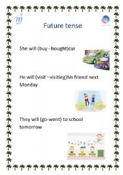 English worksheet: future tenses