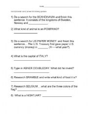 English Worksheet: Teaching Students how to use a Search Engine