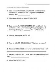 English worksheet: Teaching Students how to use a Search Engine