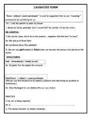 English Worksheet: causative form