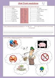 English Worksheet: New Years Resolutions