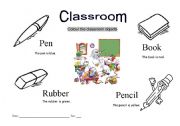 English worksheet: Classroom objects