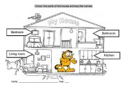 English Worksheet: Parts of the house