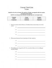 English worksheet: Noun Concept Check 