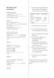 English Worksheet: Big yellow taxi by counting crowes