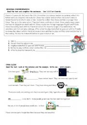 English Worksheet: Reading for Movers Exam