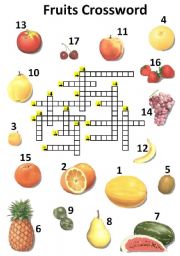 English Worksheet: Fruits