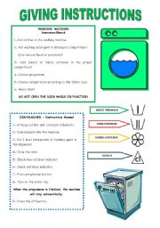 English Worksheet: GIVING INSTRUCTIONS