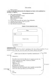 English worksheet: Notice writing