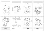 English Worksheet: Mini book numbers