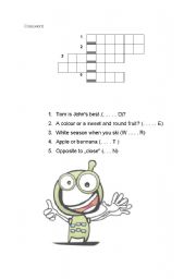 English worksheet: Crossword