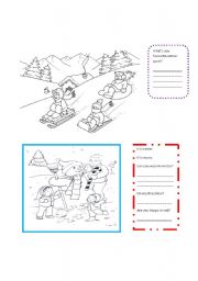 English worksheet: winter time part 2