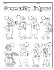 community helpers esl worksheet by azza 20