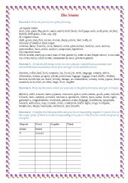 English worksheet: nouns