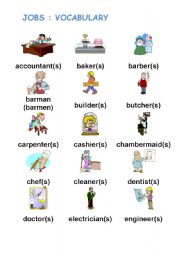 English Worksheet: JOBS VOCABULARY