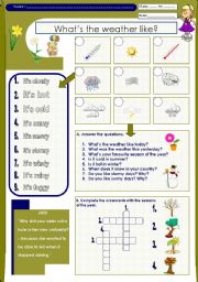 English Worksheet: Weather (30.01.12)