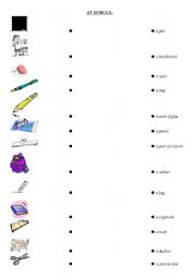 English worksheet: School objects