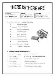 English Worksheet: THERE IS - THERE ARE