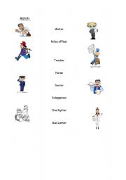 English worksheet: jobs