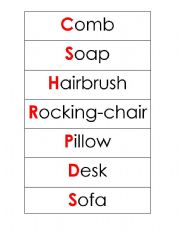 English Worksheet: Vocabulary House