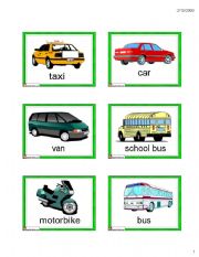 English Worksheet: trasportation